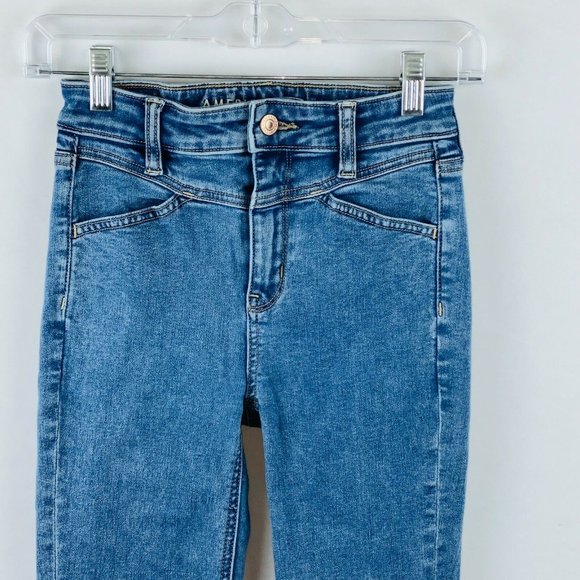 American Eagle AE Super Hi Rise Jegging Next Level Stretch 0 R - Picture 2 of 9